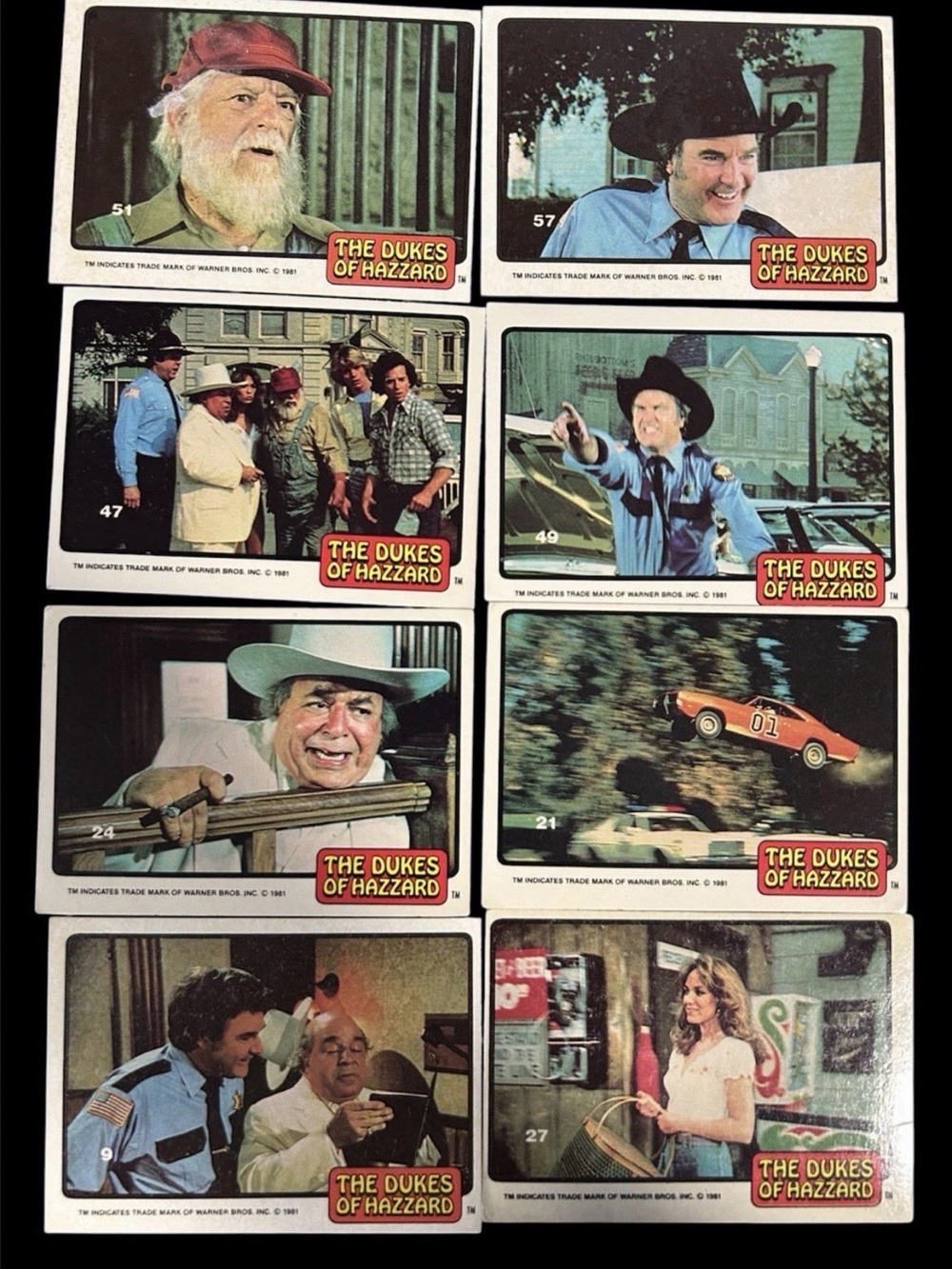 1981 Dukes of Hazzard Vintage Trading Cards 8 As Shown